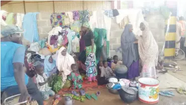  ??  ?? Flood victims in BEC IDPs camp