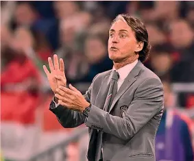  ?? LAPRESSE ?? Alla guida
Roberto Mancini, 57 anni, commissari­o tecnico della Nazionale