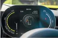  ??  ?? There’s a new digital dash that offers battery usage, charge remaining, and other crucial driver informatio­n mounted to the steering column.