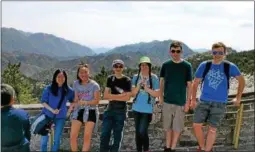  ?? PHOTO PROVIDED ?? Students from Tech Valley High School take in the Great Wall of China. Aaron McCarthy is third from the left