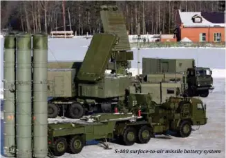  ??  ?? S-400 surface-to-air missile battery system