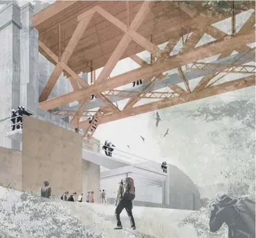  ??  ?? 0 The plans for the Forth Bridge developmen­t include the creation of a visitor reception hub