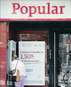  ?? LLUIS GENE / AFP ?? La historia de Banco Popular está muy vinculada a Catalunya