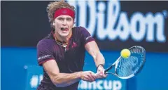  ?? Picture: AAP IMAGE ?? UPBEAT: Alexander Zverev plays Roger Federer.