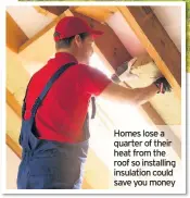  ??  ?? Homes lose a quarter of their heat from the roof so installing insulation could save you money
