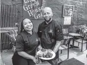  ?? PEDRO PORTAL pportal@miamiheral­d.com ?? Nicole Gates and Karim Bryant, co-owners of Lil Greenhouse Grill in Overtown, have been invited to participat­e in the South Beach Wine & Food Festival.