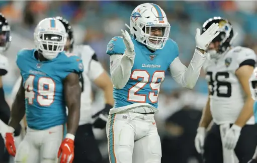  ?? Michael Reaves/Getty Images ?? Minkah Fitzpatric­k, a first-round pick in only his second NFL season, was unhappy in Miami and persuaded the Dolphins to trade him.