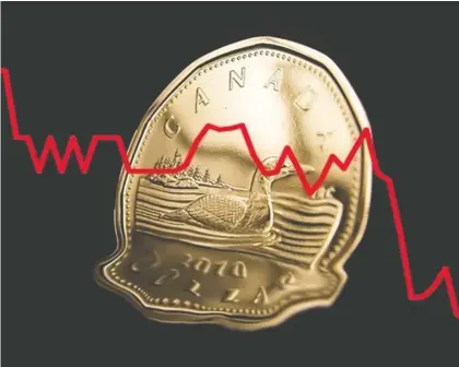  ?? FINANCIAL POST ?? This year has not been kind to the loonie. So far, it is down slightly more than four per cent from mid-december.