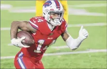  ?? Timothy T Ludwig / Getty Images ?? Stefon Diggs represents a potent weapon on offense for the Bills, and him having a productive game will go a long way to aid Buffalo’s fortunes, but the Bills’ defense can also play a big part in the outcome, as it did last week.