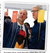  ?? ?? Iconic: Ive and Apple CEO Tim Cook