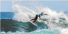  ?? PHOTO: SUPPLIED ?? Paige Hareb will soon be riding the waves at a land-locked facility.