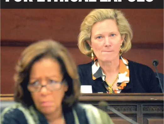  ?? SUN- TIMES FILES ?? Former CPS CEO Barbara Byrd- Bennett ( left), now in prison for a kickback scheme, accepted lavish restaurant meals from a schools vendor whose investors included Deborah Quazzo ( right), who at the time was a mayoral appointee to the Chicago Board of Education.