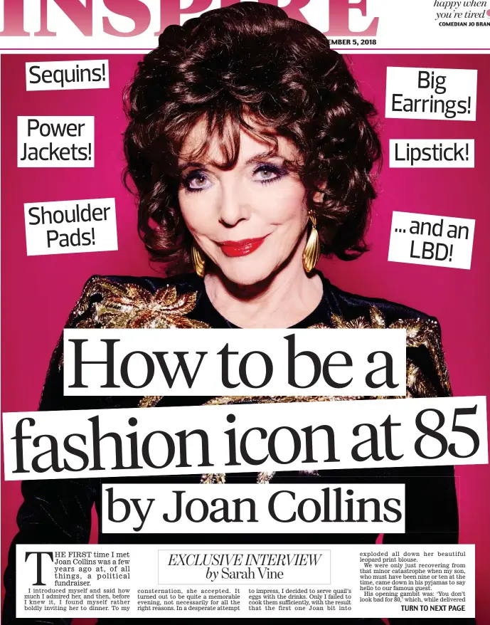  ?? Picture: ROBERT WILSON/CONTOUR/GETTY ?? Sequins! Power Jackets! Shoulder Pads! Big Earrings! Lipstick! ... and an LBD!