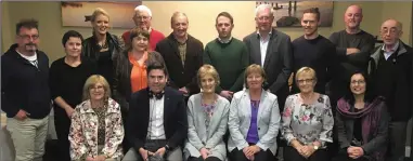  ??  ?? Front Row: Sheila Burns, Joe McGill, Suzanne King, Mary Lyne, Kathleen Lynch, Sinead Geary. Back Row: Sean O’Laoghaire, Alice Dennehy, Sinead Clifford, Angela Hallissey, Donie O’Shea, John O’Connor, Connie Broderick, Sean Keating, Paul Clifford, Tony O’Shea and Tom Horgan.