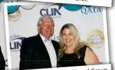  ?? ?? JOHN Willson from First Travel Group with Lydia Hattson from YOU Travel Bethlehem, winner of Cruise Agency of the Year (Small) New Zealand.