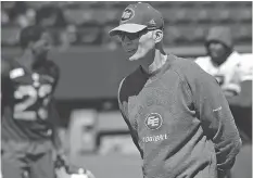  ?? ED KAISER ?? Tom Higgins, who has been involved with the CFL in a number of capacities since 1976, was back on the field as one of the guest coaches at the Edmonton Eskimos’ training camp — an “absolute treat,” he says — as the football lifer looks for his next...