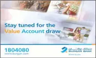  ??  ?? A flyer of
Burgan Bank’s ‘Value Account’ campaign