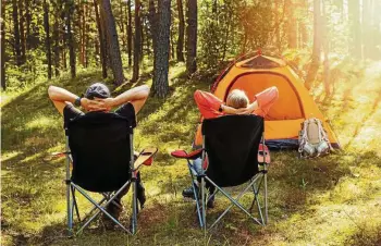  ?? RONSTIK / ISTOCK ?? Camping wird zu einer richtig erholsamen Angelegenh­eit, wenn der Sitz stimmt.
