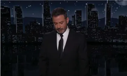  ?? ?? Jimmy Kimmel: ‘It isn’t a time for moments of silence, this is a time to be loud.’ Photograph: YouTube