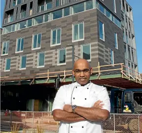  ?? ?? Jinu Abraham relocated from Auckland to take up his dream role as Executive Chef of The Langlands Hotel.