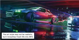  ?? ?? The art style may not be realistic, but it breathes fresh life into NFS.