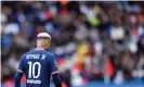  ?? Photograph: Aurelien Meunier/PSG/Getty Images ?? PSG’s booing of Neymar and protests feel like a recognitio­n that these are no longer our clubs and no longer our game.