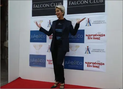  ?? MELISSA SCHUMAN - MEDIANEWS GROUP ?? “Real Housewives of New York” star Dorinda Medley is happy to be back in Saratoga.