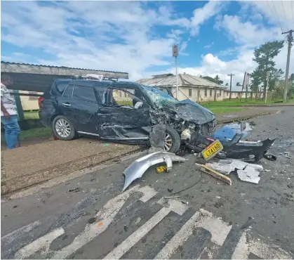  ?? Photo: Wati Talebua-Nuku ?? One of the vehicles that was involved in an accident in Tamavua on May 8, 2022.