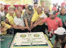  ?? MOFOKENG African News Agency (ANA) MOTSHWARI ?? THE provincial ANC Youth League and national executive committee leaders paid a visit to the community of Cato Crest to celebrate the life of Peter Mokaba this week. |