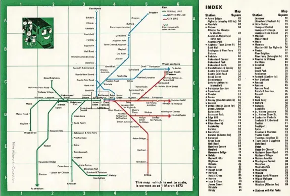  ?? ?? A map of the railway network in 1972
