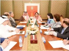  ?? Photo/Supplied ?? Special Assistant to the Prime Minister on Informatio­n and Broadcasti­ng Firdous Ashiq Awan during a meeting with Saudi Minister for Media Turki Abdullah M. Al-Shabanah in Islamabad.