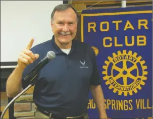  ?? Submitted photo ?? HELPING OUT: Pastor Walter ‘Bubba” Smith made several points about his annual trip to aid the residents of Haiti as he spoke to his fellow members of the Rotary Club of Hot Springs Village during a recent meeting.