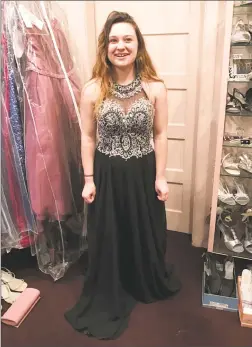  ?? Contribute­d photo / Mary Kilmer ?? Faith Mazzarella is all smiles in her new dress during the recent Princess at the Prom event in Torrington.
