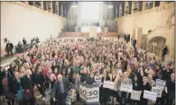  ??  ?? COMMONS CALL: MPs gather alongside aspiring women from their constituen­cies to show them the inner workings of Westminste­r.