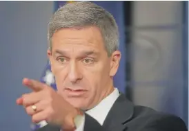  ?? WIN MCNAMEE/GETTY IMAGES ?? Acting Director of Citizenshi­p and Immigratio­n Services Ken Cuccinelli says, “We want to see people coming to this country who are self-sufficient.”