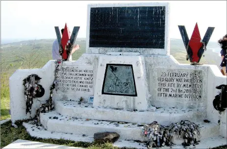  ?? Photo submitted ?? The memorial to the Americans who fought on Iwo Jima, the site of the iconic flag-raising photos.