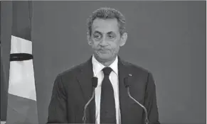  ??  ?? Former French President Nicolas Sarkozy.(Photo: AFP)