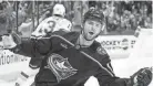  ?? ADAM CAIRNS/COLUMBUS DISPATCH ?? Blue Jackets center Adam Fantilli celebrates scoring a goal against the Blues on Dec. 8.