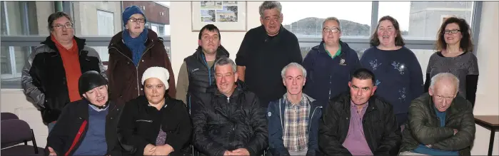  ??  ?? Arts Ability writers from KTAC in Enniscorth­y Library. Back: Anthony Allen, Bernie Redmond, Simon Martin, John Doyle, Lillian McLoughlan, Orla Slevin and Sylvia Cullen (facilitato­r). Front: Michael Carroll, Davika Ramsahoye, Willie Roche, James Walsh, William Doyle and Michael Bolger.