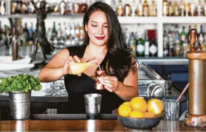  ?? Julie Soefer ?? Alba Huerta is the owner/operator of Julep Bar in Houston.