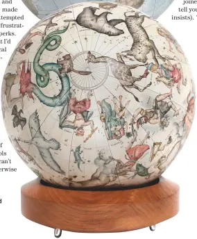  ??  ?? Peter Bellerby learned how to make globes from scratch and now ships his handcrafte­d spheres all over the world