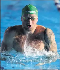  ??  ?? ■ Adam Peaty of London Roar during day two of the Internatio­nal Swimming League meet at the London Aquatics Centre. Zac Goodwin/PA Wire