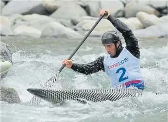  ?? COA ?? Agua I. Sebastián Rossi fue uno de los tres argentinos de plata en el canotaje slalom.