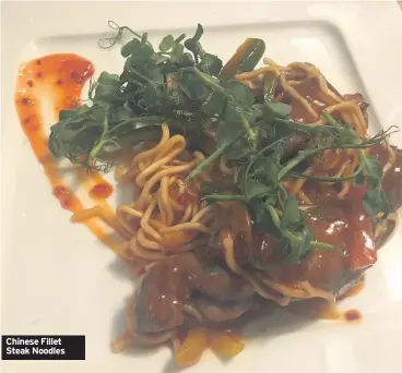  ??  ?? Chinese Fillet Steak Noodles