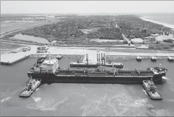  ?? LIU HONGRU / XINHUA ?? The Hambantota port, on Sri Lanka’s southern coast, is near one of the world’s busiest shipping lanes.