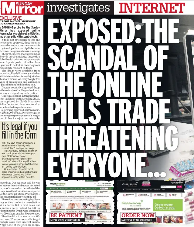  ??  ?? Lloyds’ Online Doctor website Superdrug invites online trade