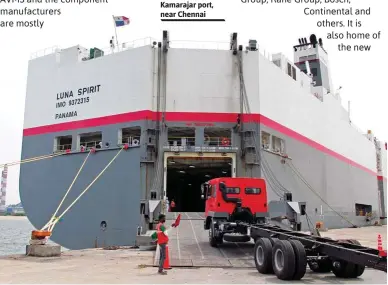  ??  ?? DICV recently exported 5000th truck from Kamarajar port, near Chennai