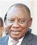  ??  ?? President Cyril Ramaphosa.