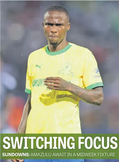  ?? Picture: Backpagepi­x ?? OFF THE MARK. Thembinkos­i Lorch scored his first goal for Mamelodi Sundowns in their Caf Champions League group match against FC Nouadhibou of Mauritania on Saturday.