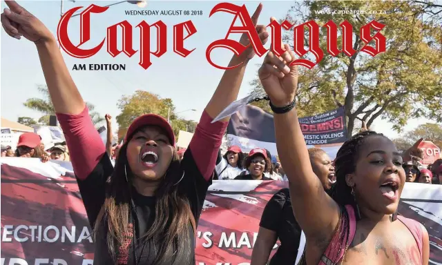  ?? PICTURE: GCIS ?? ENOUGH IS ENOUGH: Women during a protest against rape and abuse. South Africa has progressiv­e legislatio­n with regard to gender-based violence but insufficie­nt resources are allocated to caring for survivors and implementa­tion of the laws.